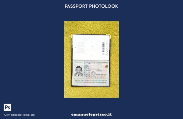 modello photolook presente del passaporto sudafricano in stile verificato